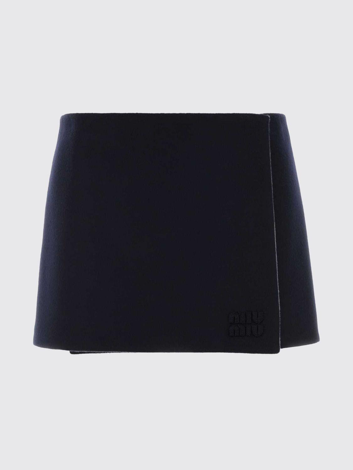 Miu Miu Skirt Woman Blue MIU MIU