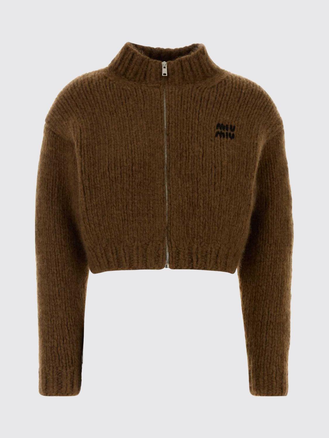 Miu Miu Sweater Woman Tobacco MIU MIU