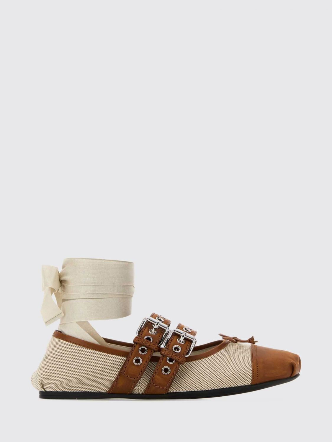 Miu Miu Ballet Flat Woman Natural MIU MIU