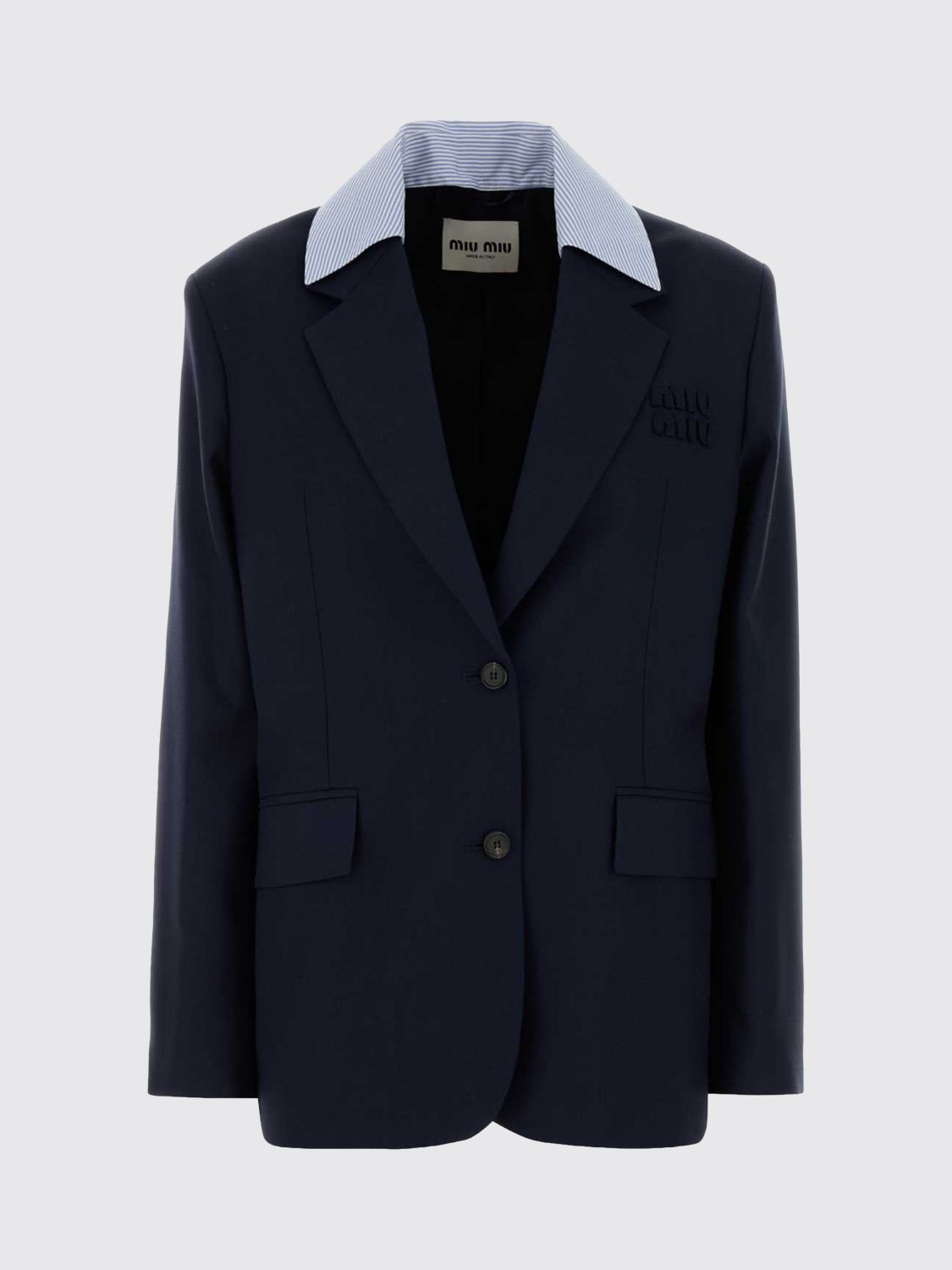 Miu Miu Women Single Breasted Virgin Wool Blazer Miu Miu MIU MIU