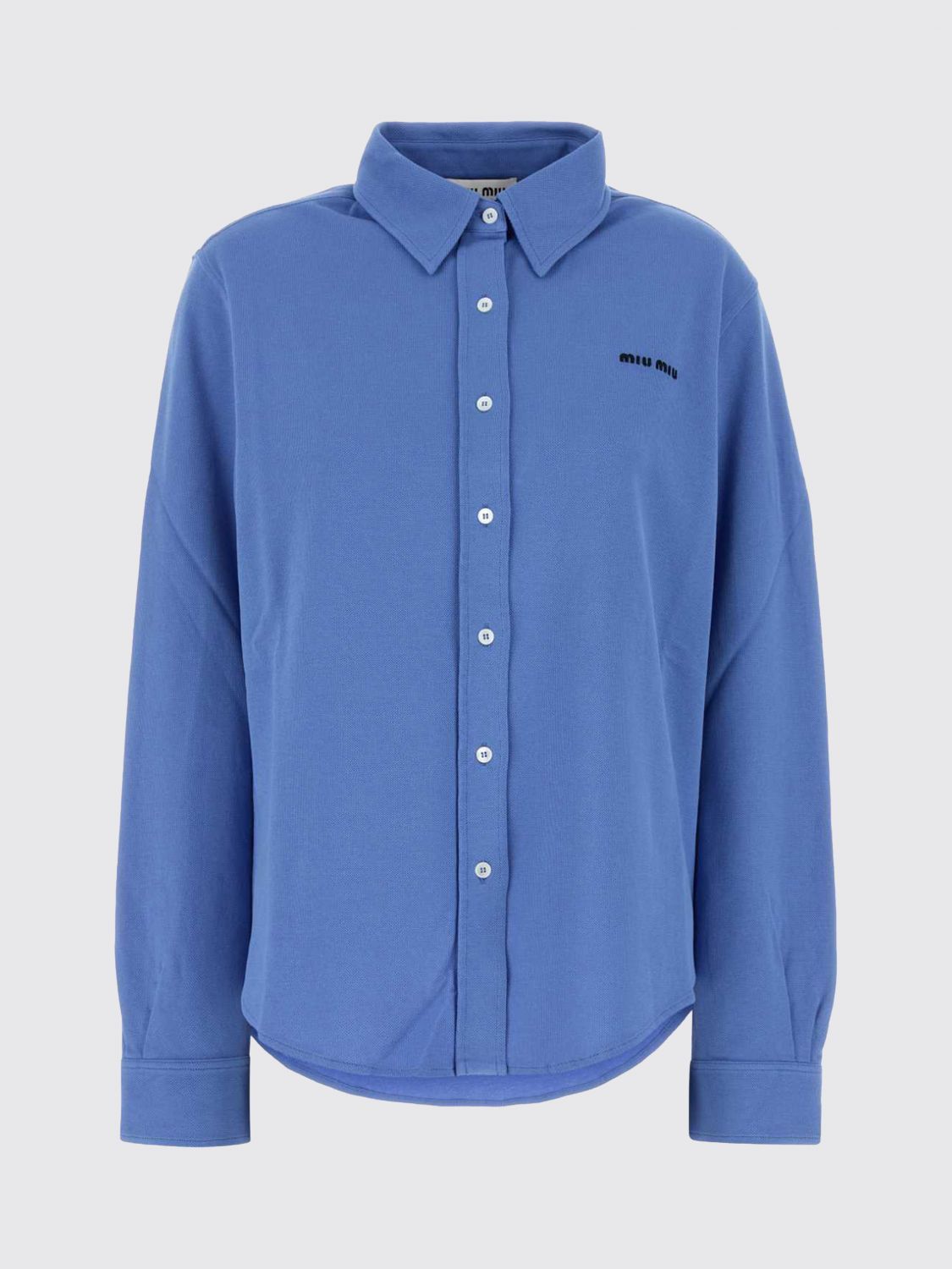 Miu Miu Shirt Woman Sky Blue MIU MIU