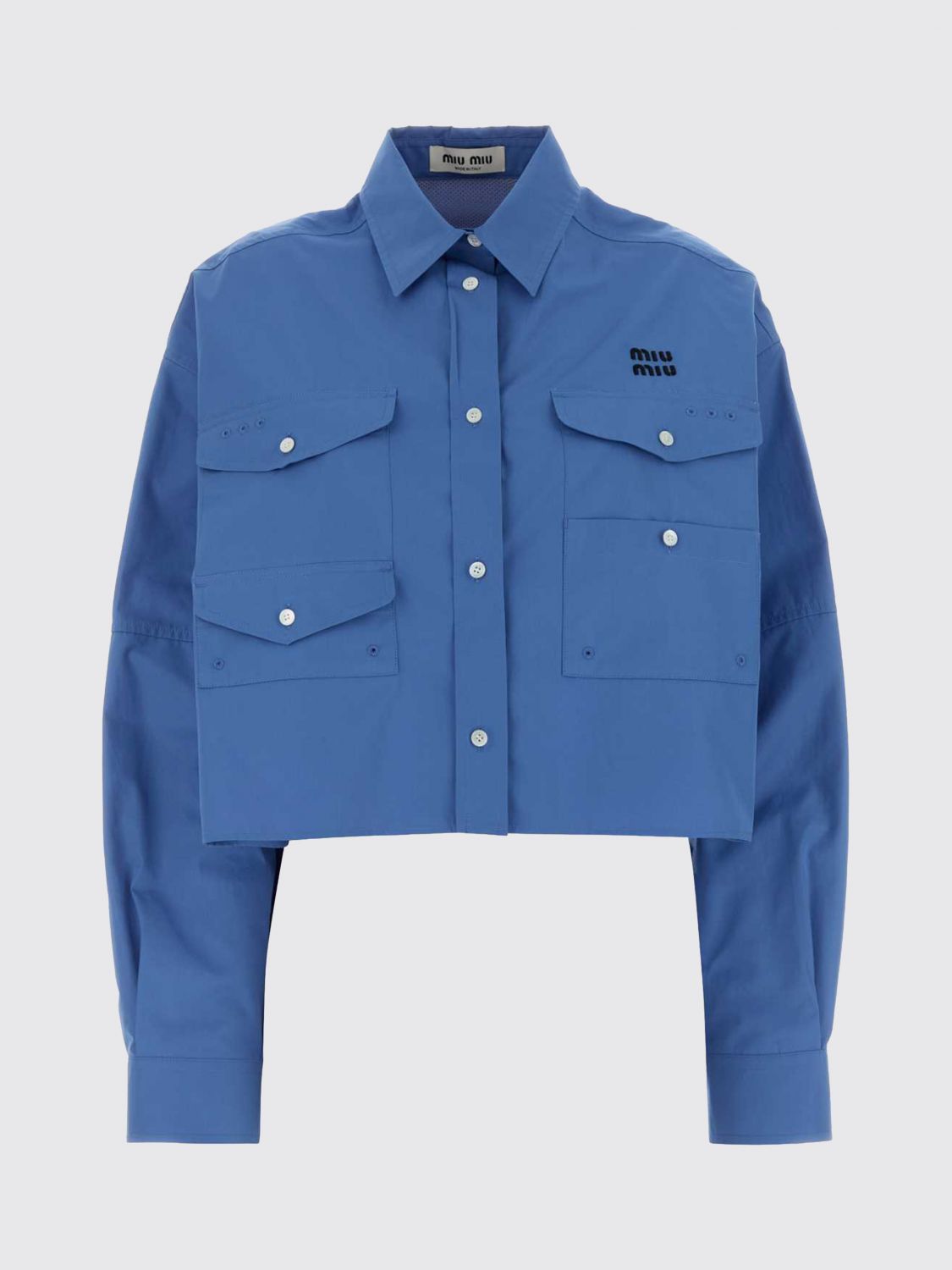 Miu Miu Shirt Woman Sky Blue MIU MIU