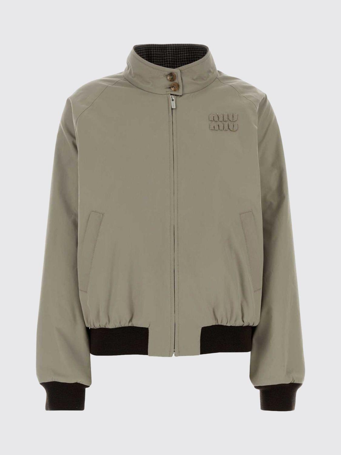 Miu Miu Women Cotton Blend Bomber Jacket Miu Miu MIU MIU