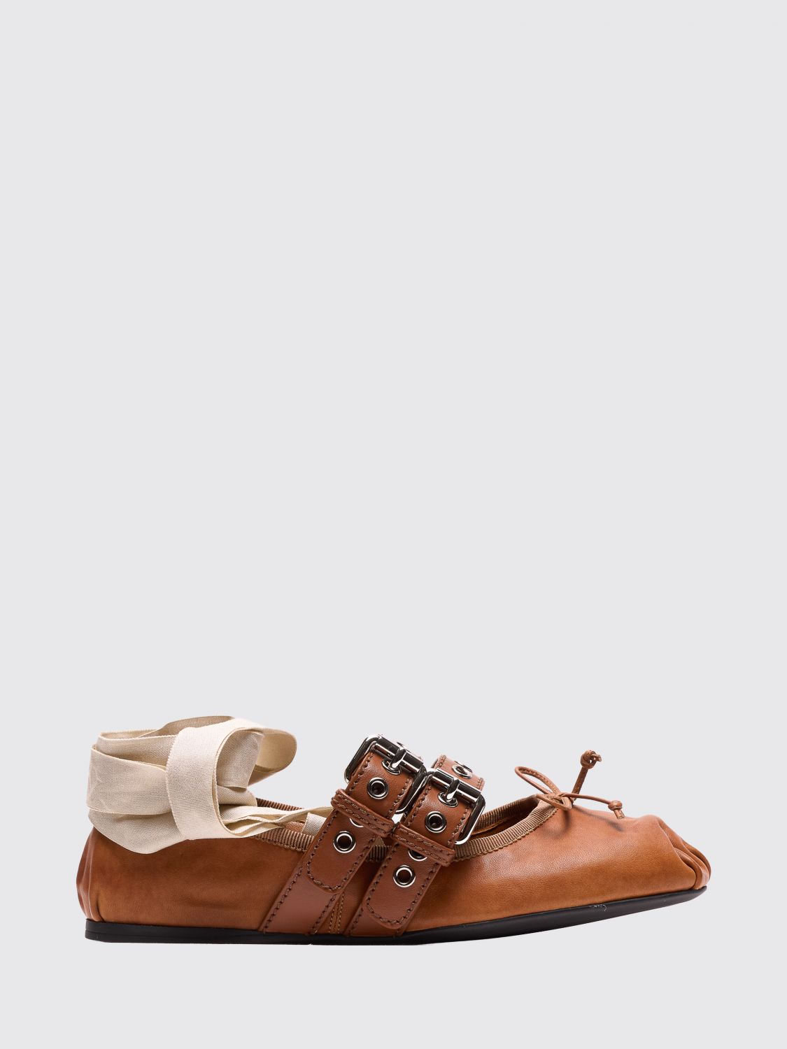 Miu Miu Ballet Flat Woman Leather MIU MIU