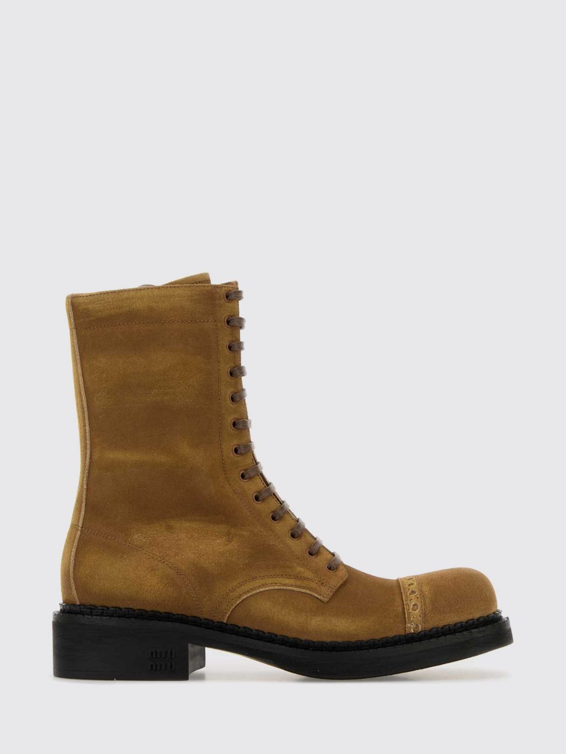 Miu Miu Boots Woman Brown MIU MIU