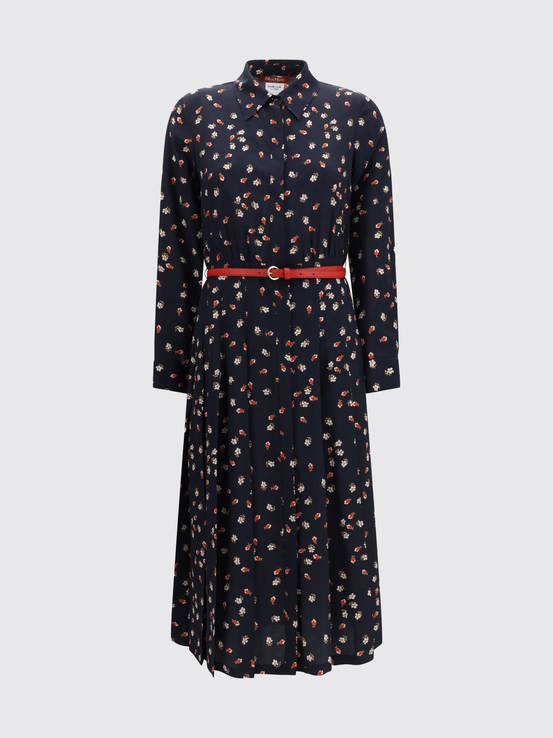 Max Mara Studio Women Max Mara Studio Printed Silk Shirt Dress MAX MARA STUDIO