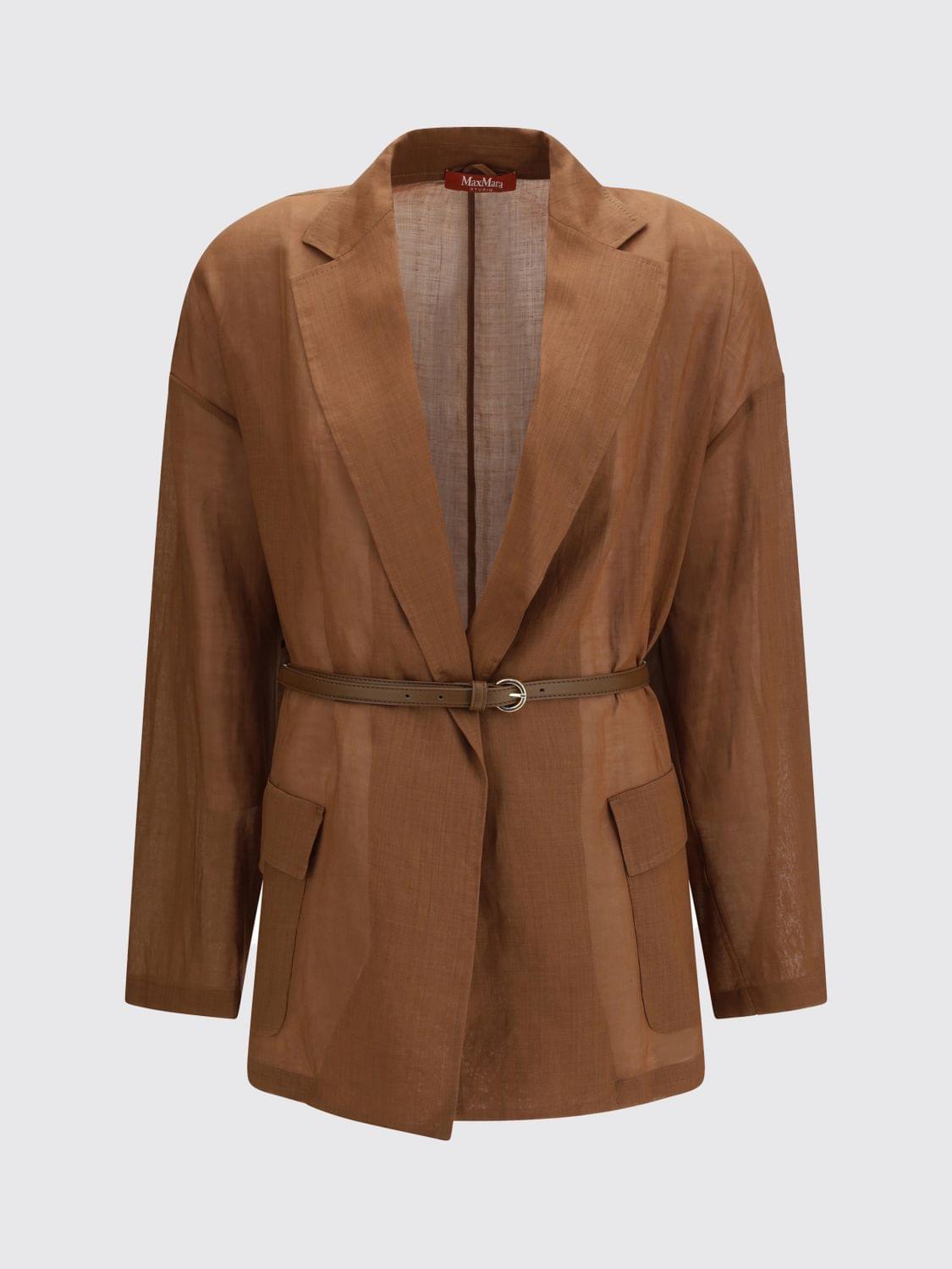 Max Mara Studio Jacket Woman Mud MAX MARA STUDIO