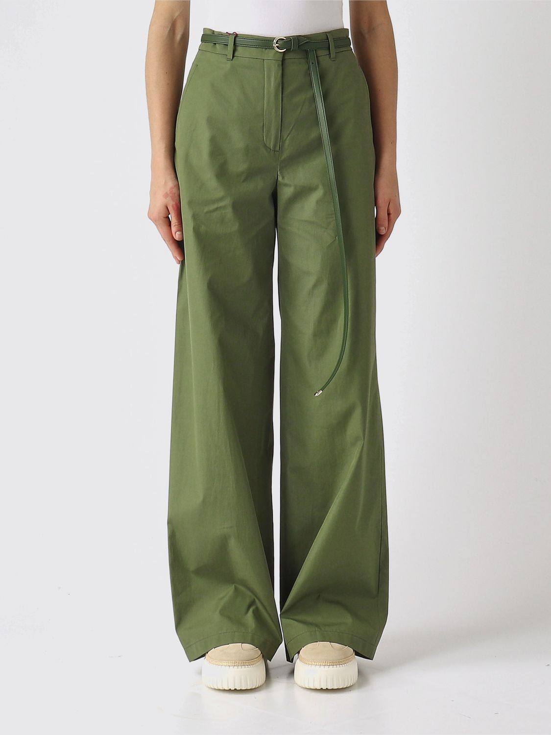 Max Mara Studio Pants Woman Green MAX MARA STUDIO