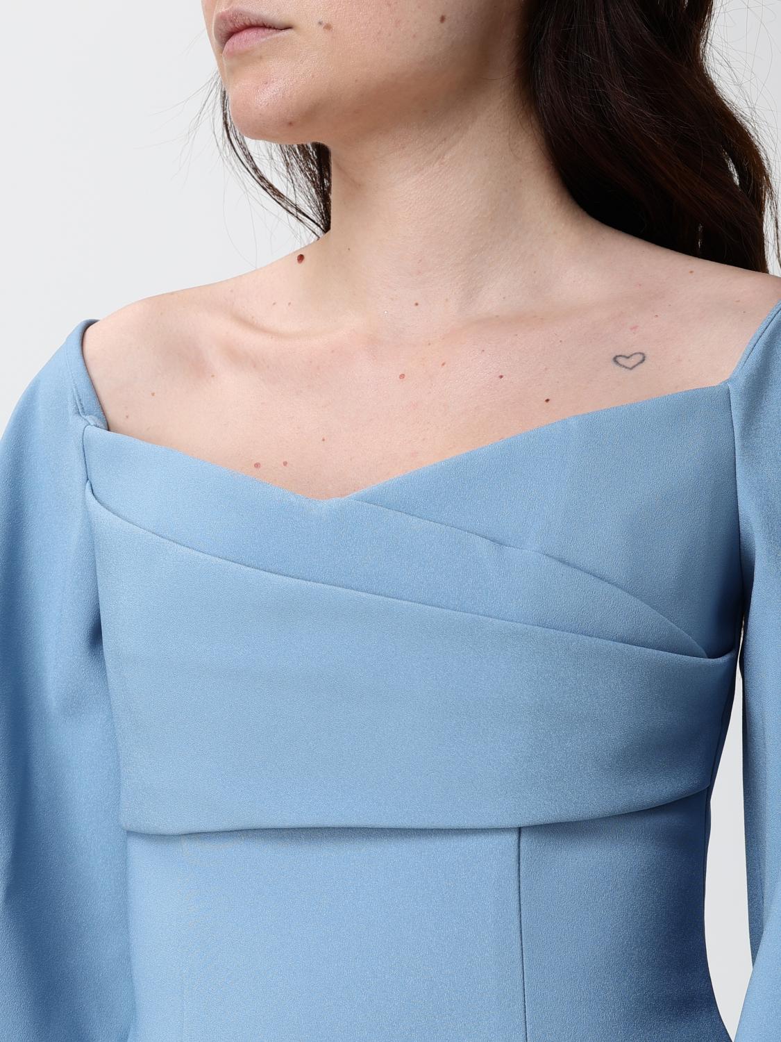 Solace London Dress Woman Gnawed Blue SOLACE LONDON