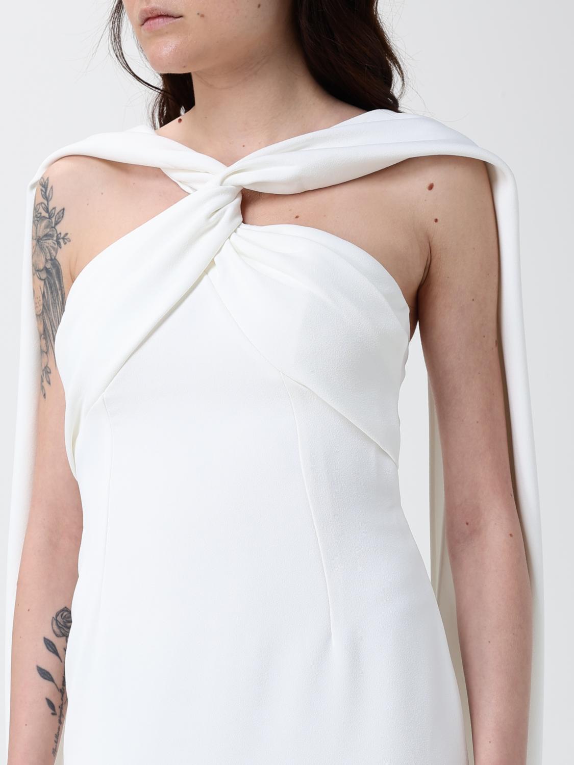 Solace London Dress Woman Yellow Cream SOLACE LONDON