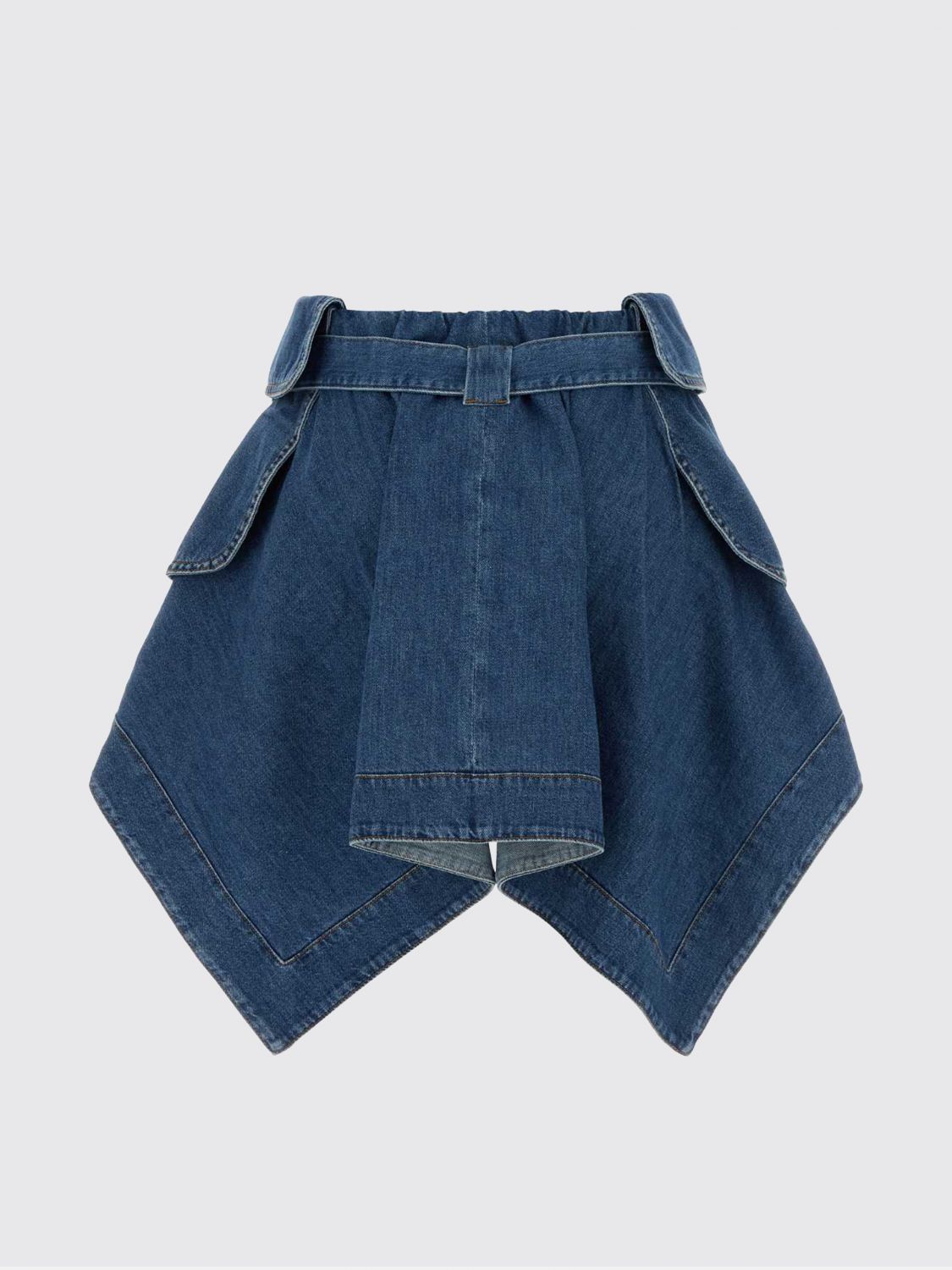 Loewe Skirt Woman Gnawed Blue LOEWE