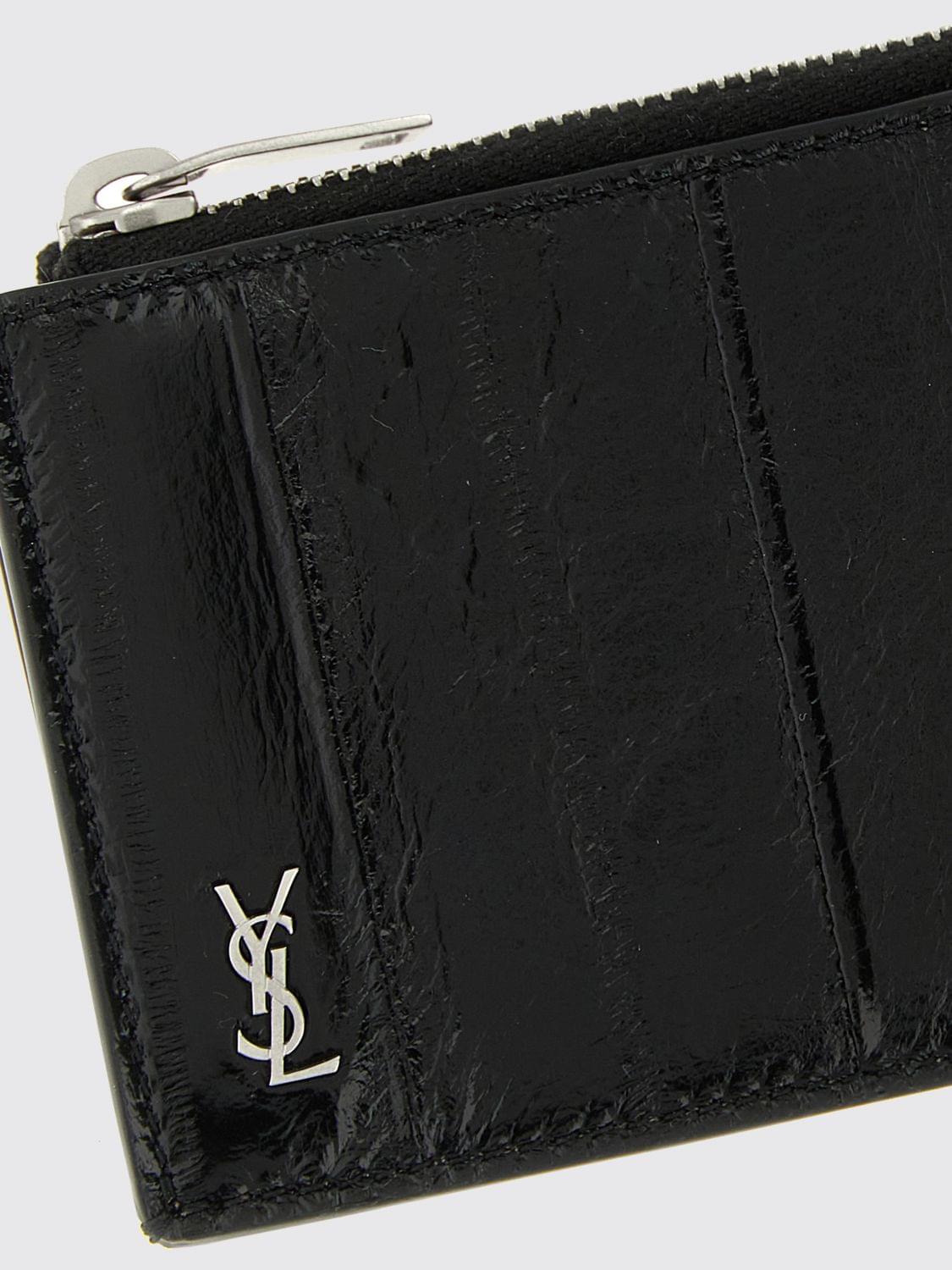 Saint Laurent Wallet Men Black SAINT LAURENT