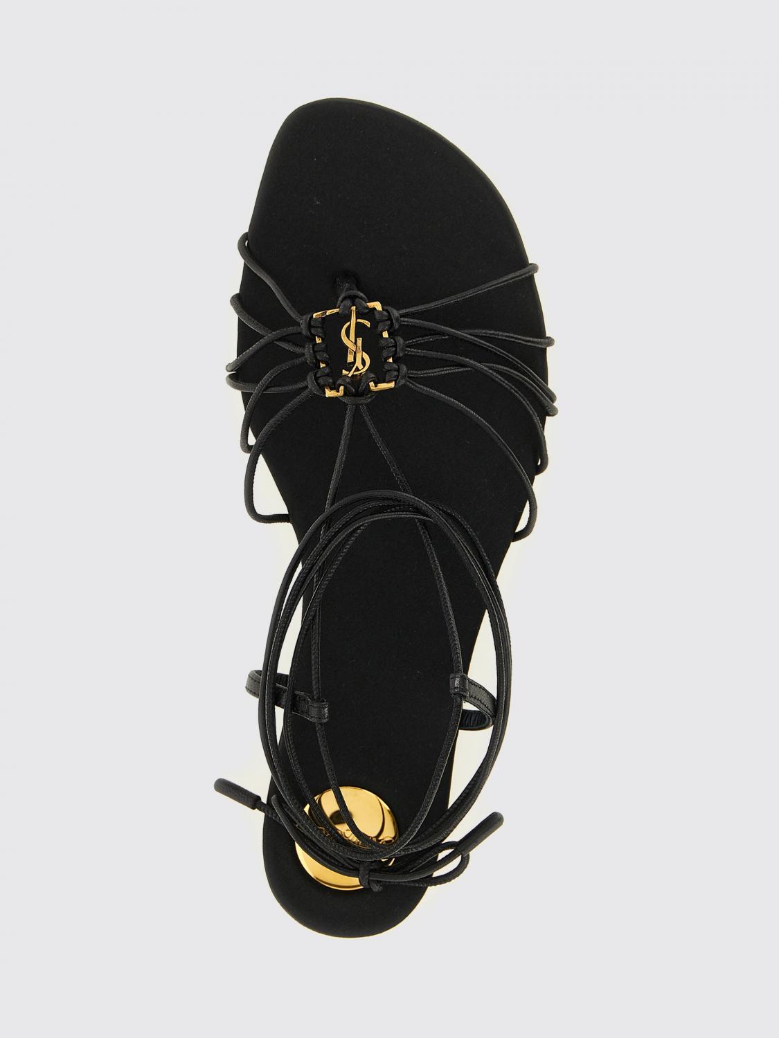 Saint Laurent Heeled Sandal Woman Black SAINT LAURENT