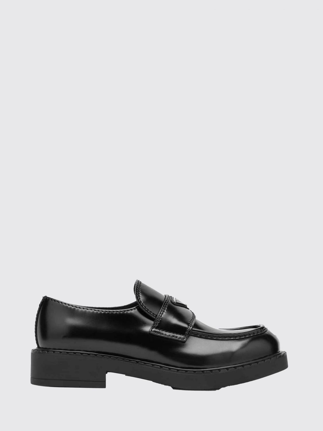 Prada Men Brushed Leather Loafers Prada PRADA