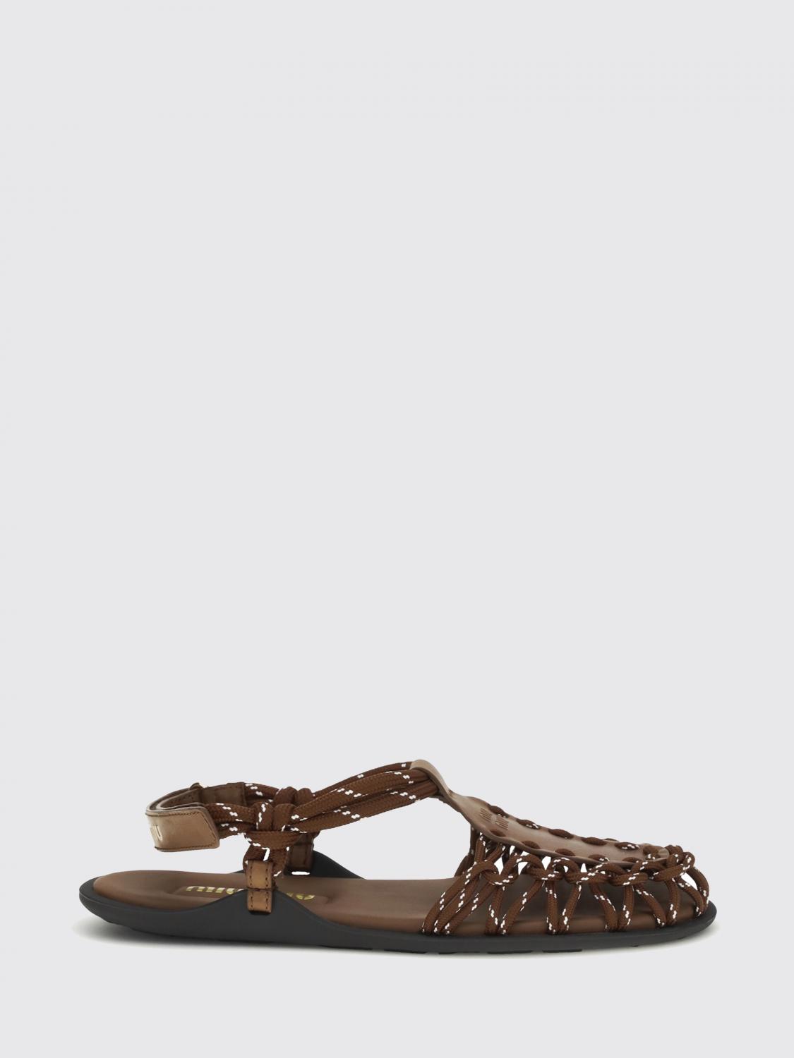 Miu Miu Heeled Sandal Woman Tobacco MIU MIU