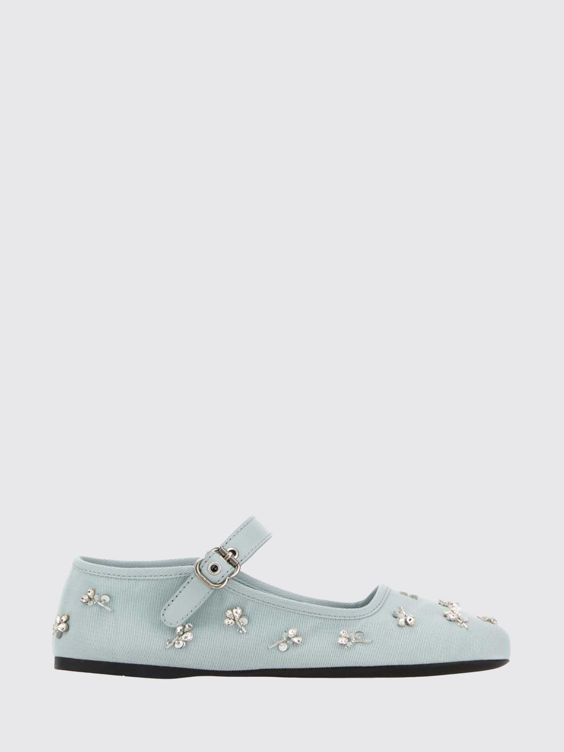 Miu Miu Ballet Flat Woman Sky Blue MIU MIU
