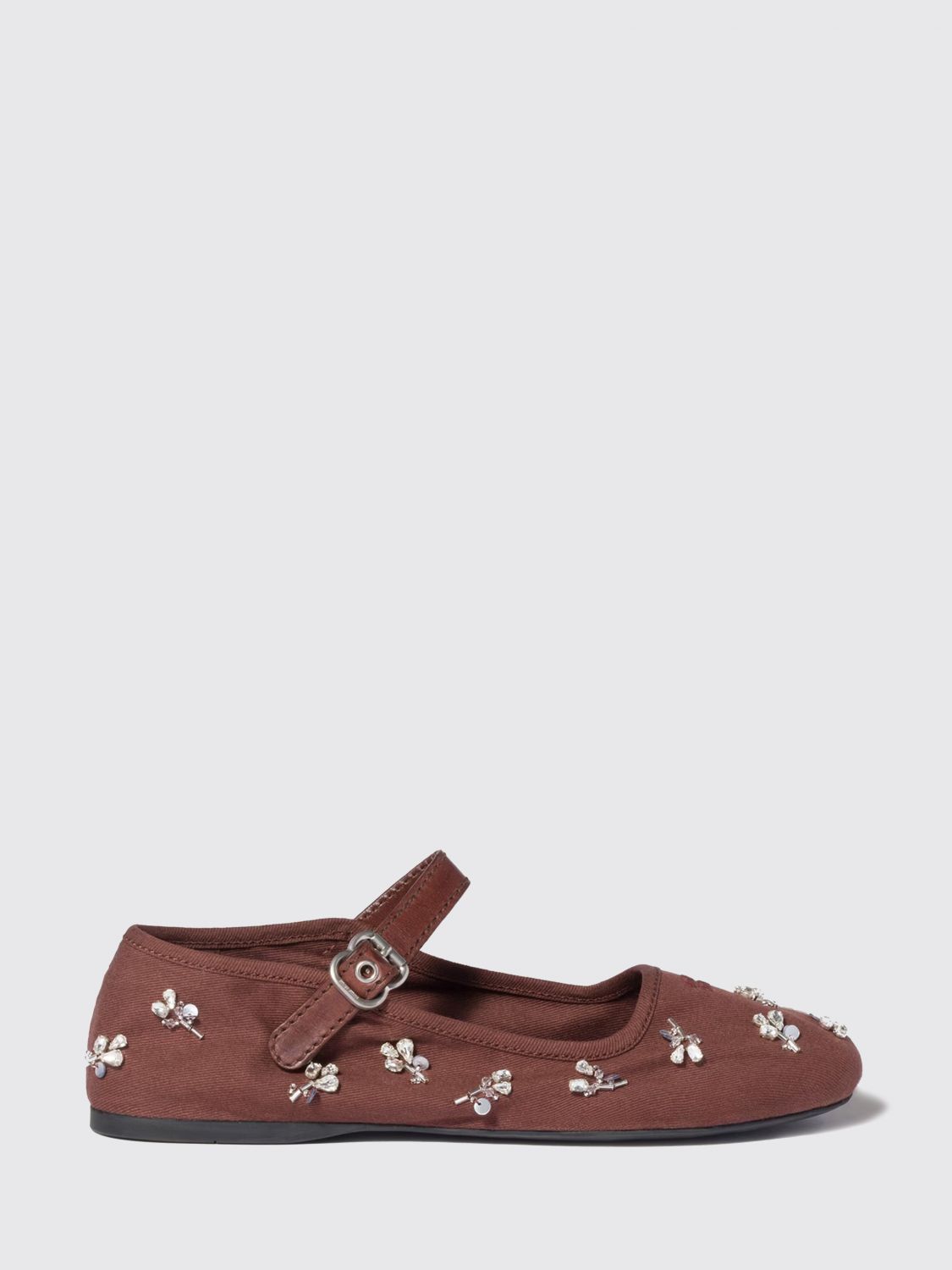 Miu Miu Ballet Flat Woman Brown MIU MIU