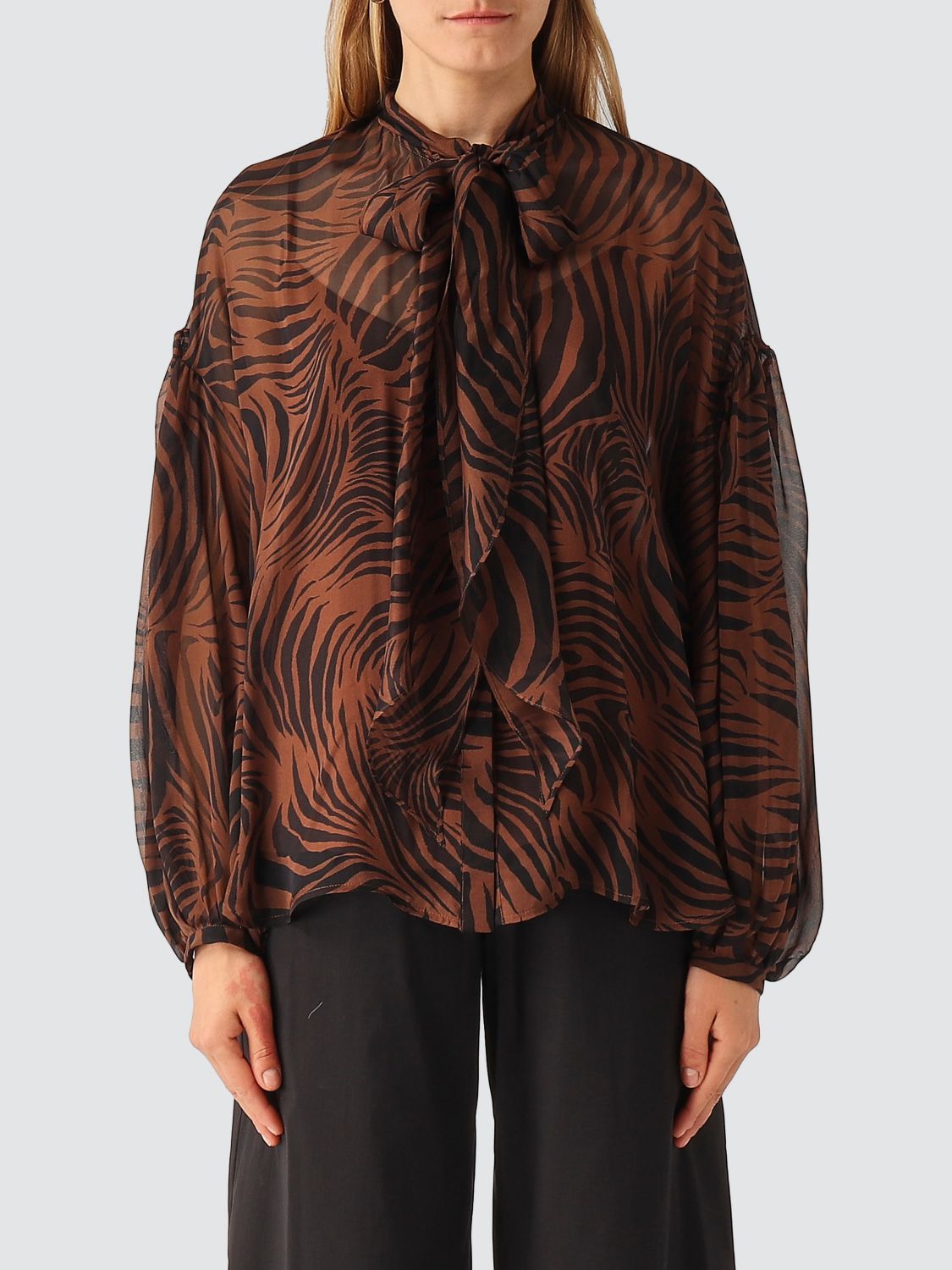 Max Mara Studio Shirt Woman Brown MAX MARA STUDIO