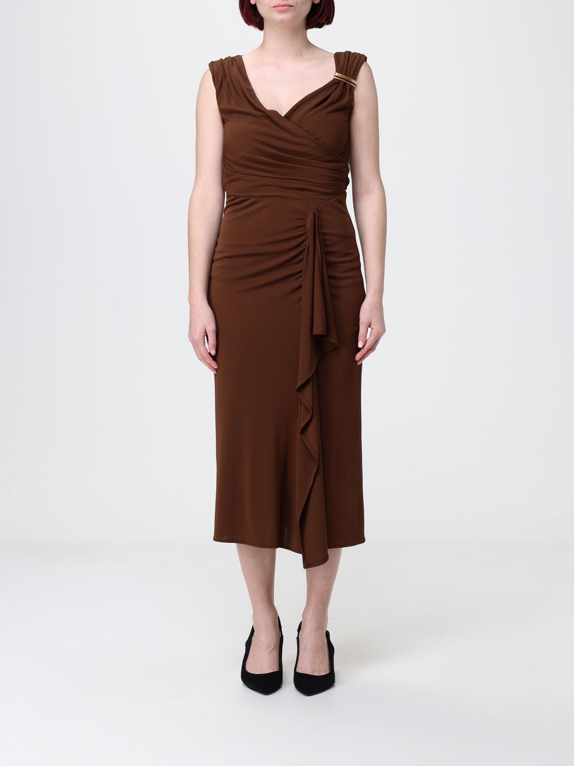 Max Mara Studio Dress Woman Brown MAX MARA STUDIO