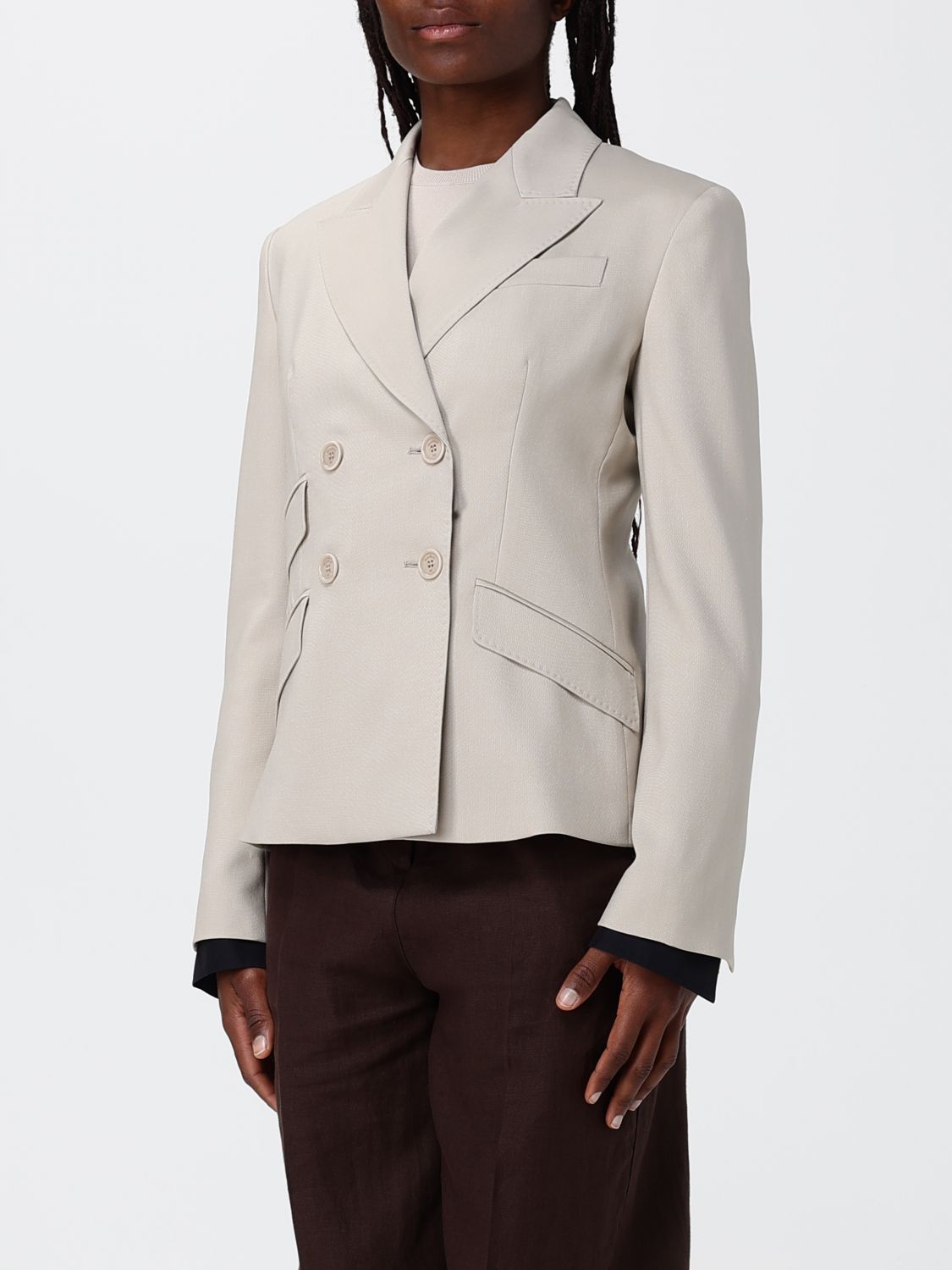 Max Mara Jacket Woman Beige MAX MARA