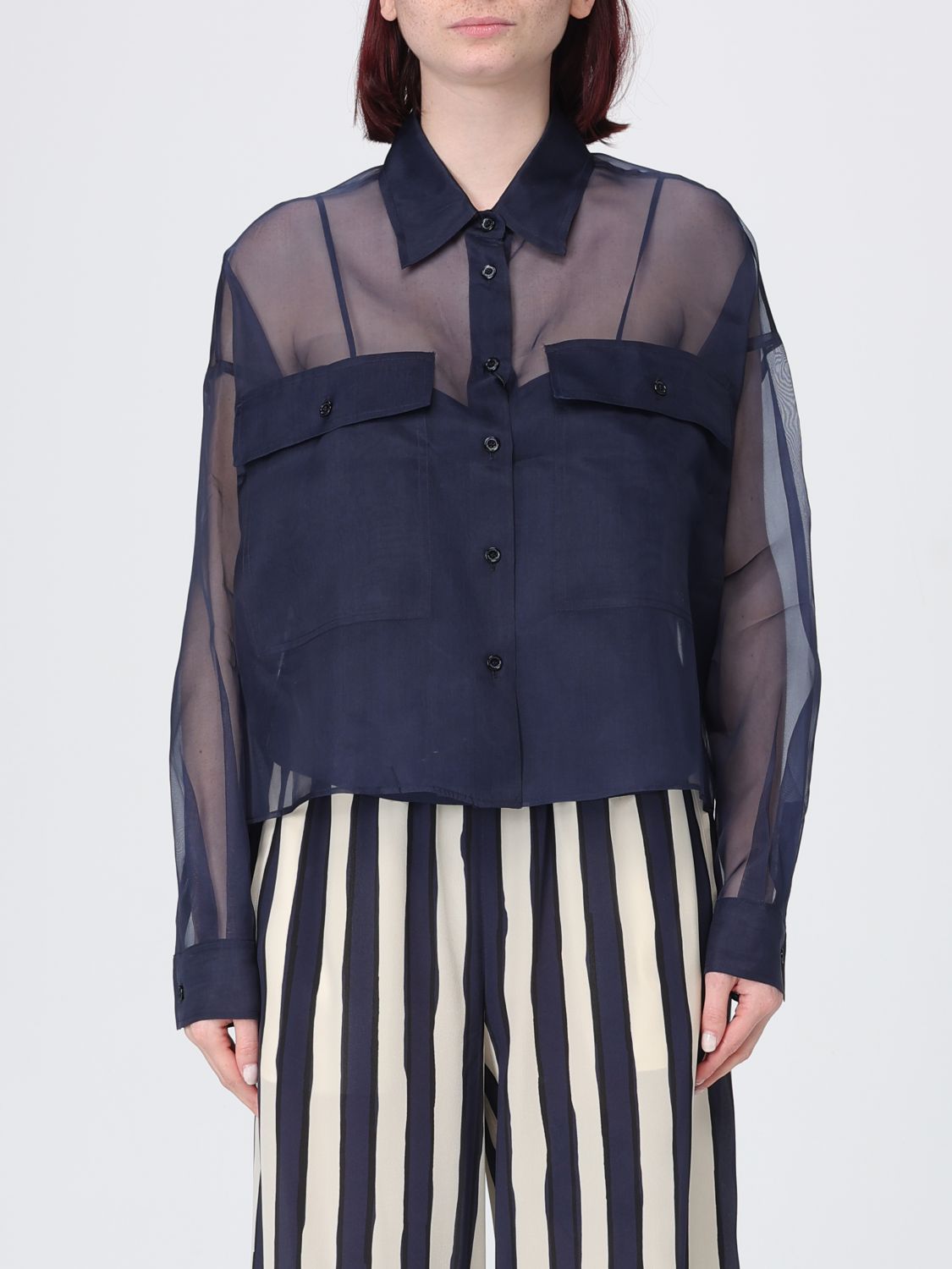 Weekend Max Mara Top Woman Blue WEEKEND MAX MARA