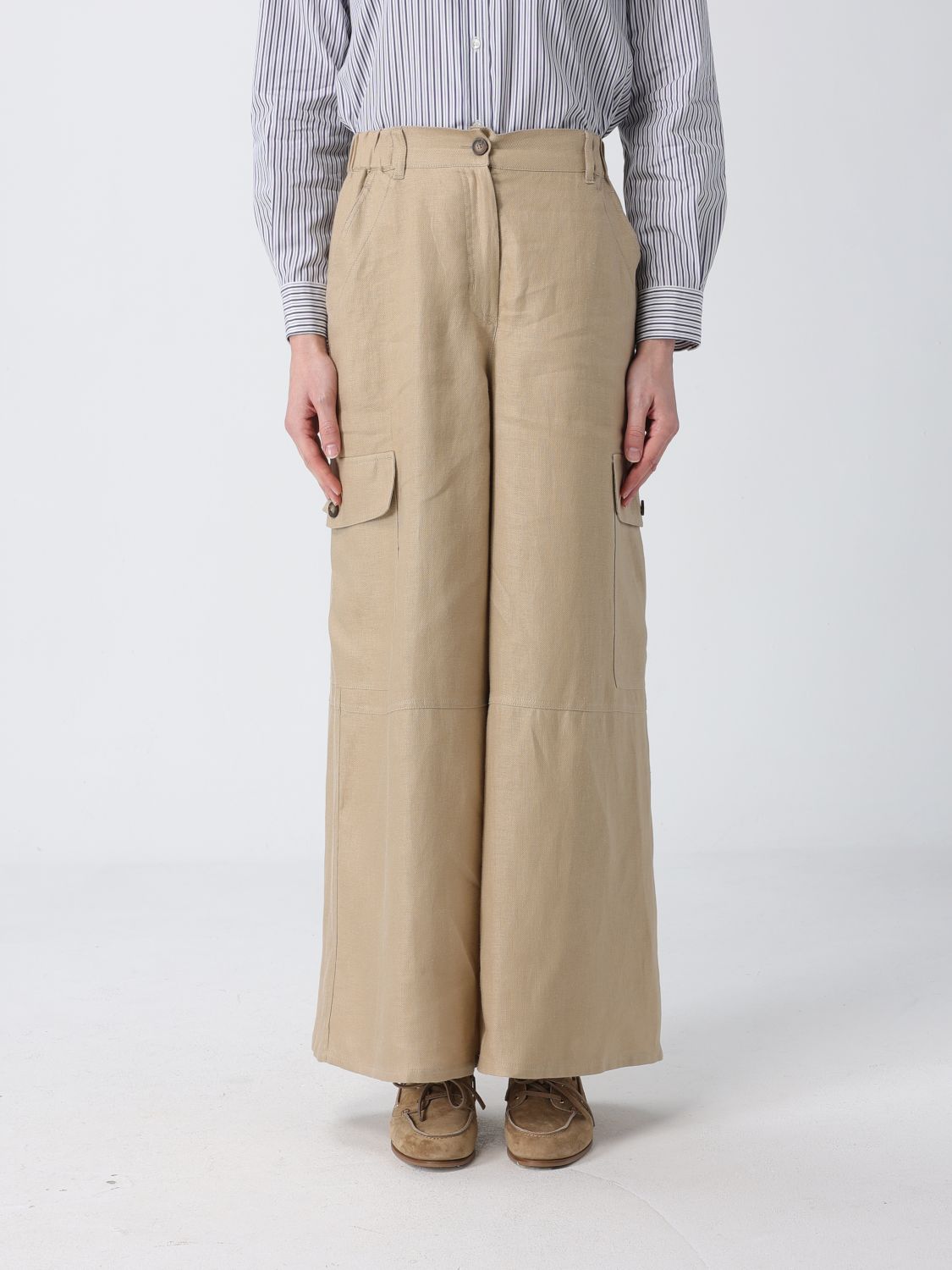 Weekend Max Mara Pants Woman Sand WEEKEND MAX MARA