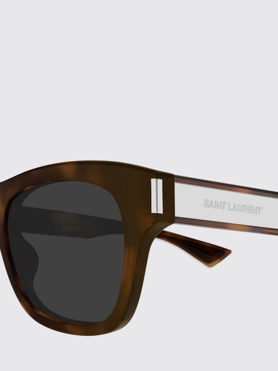 Saint Laurent Men Saint Laurent Men Saint Laurent Acetate Aviator Sunglasses With Rectangular Shape And Logo SAINT LAURENT