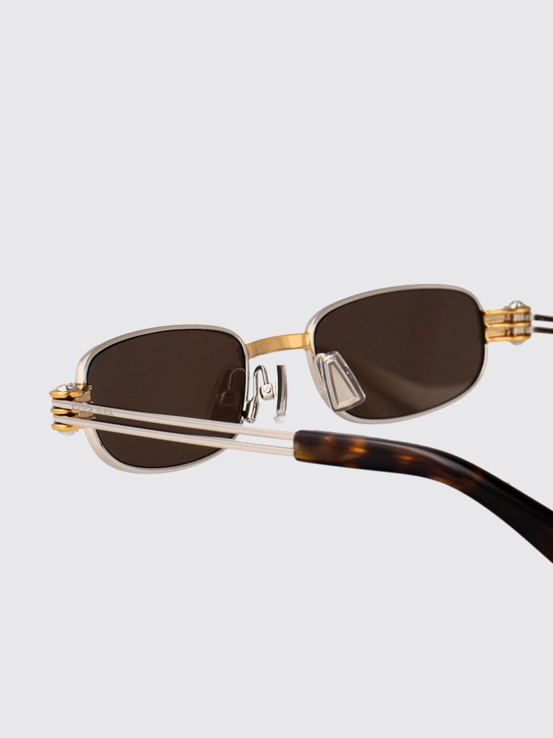 Bottega Veneta Sunglasses Men Silver BOTTEGA VENETA