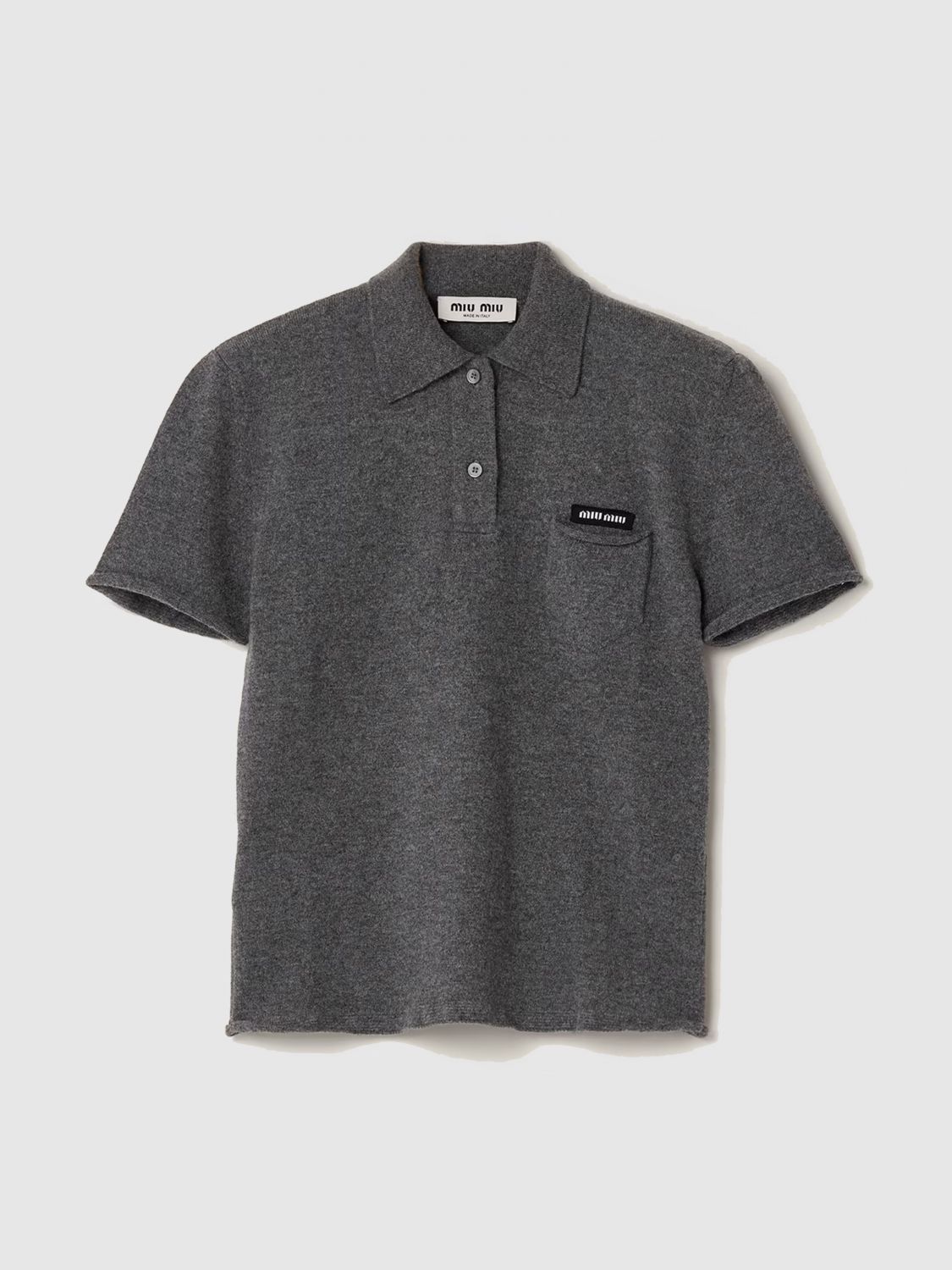 Miu Miu Polo Shirt Woman Grey MIU MIU