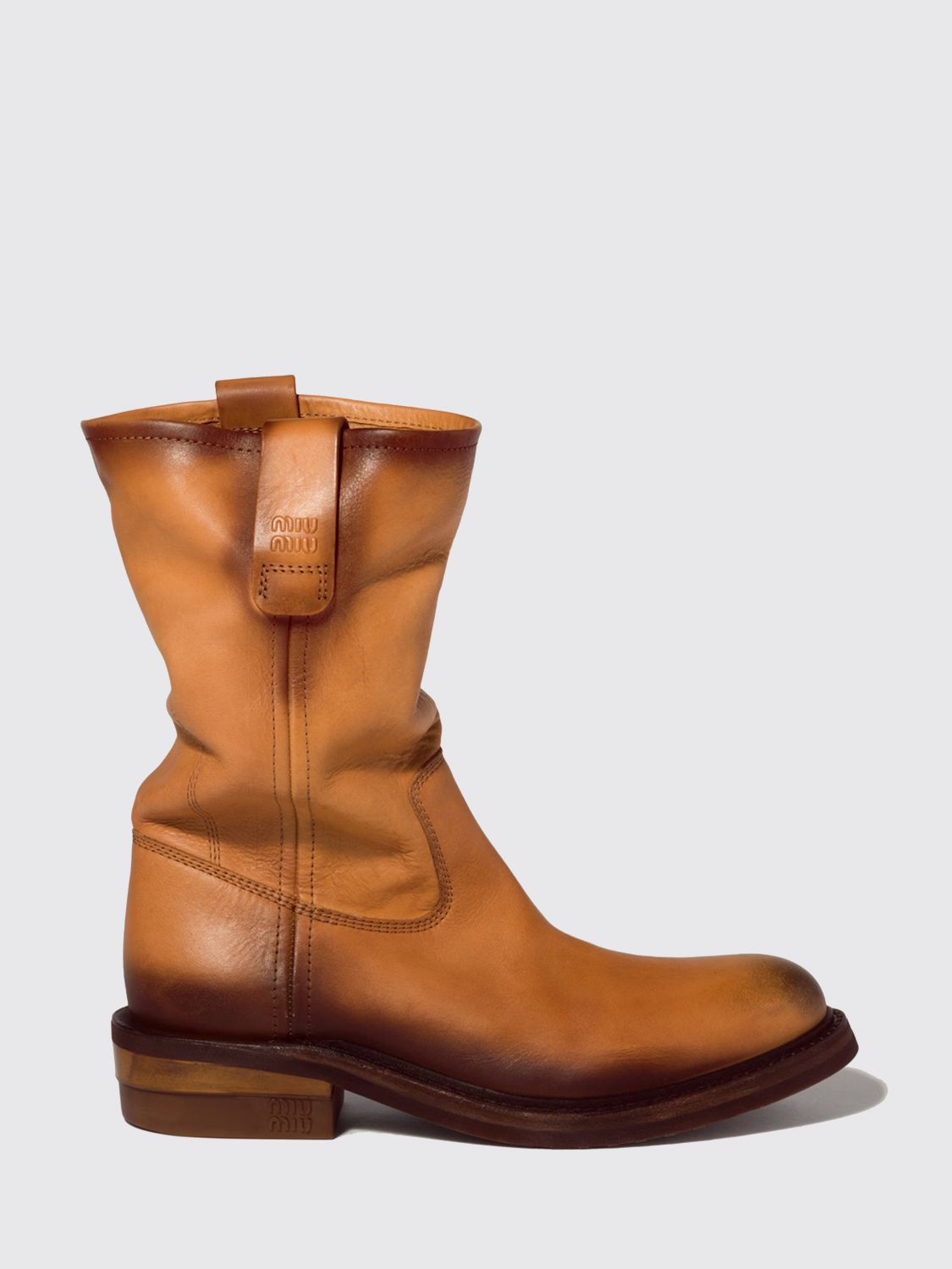 Miu Miu Boots Woman Leather MIU MIU