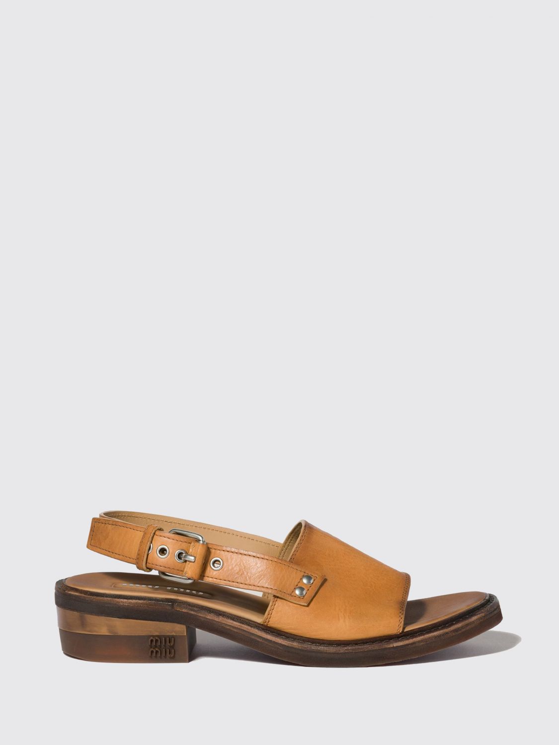 Miu Miu Heeled Sandal Woman Leather