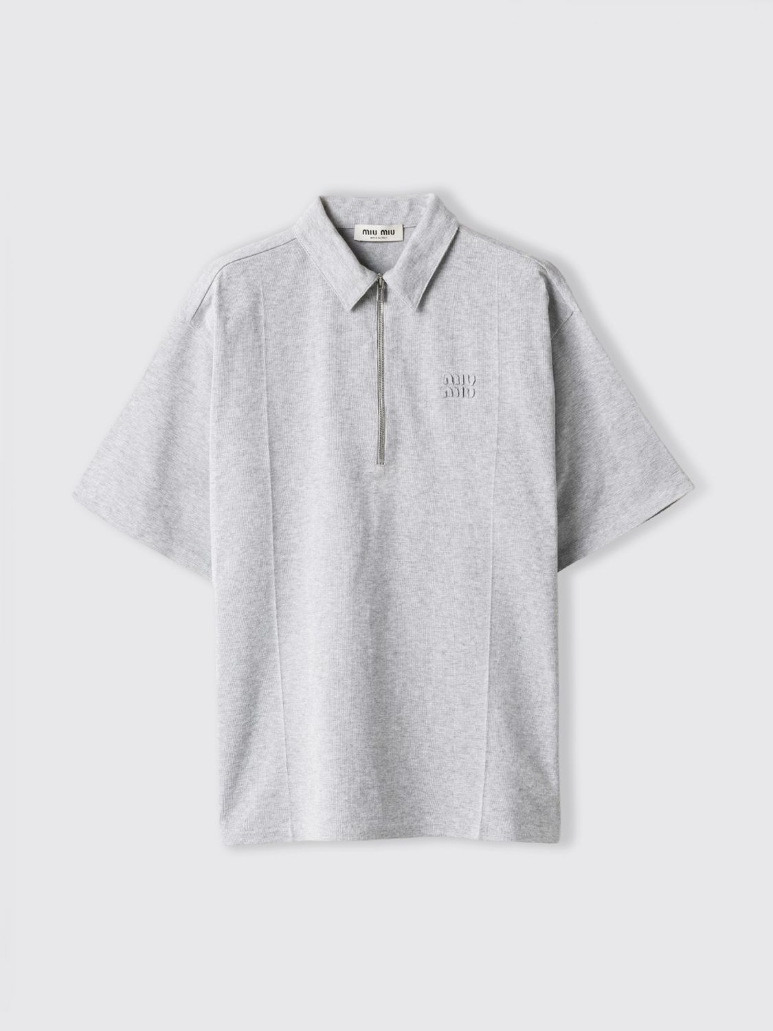 Miu Miu Polo Shirt Woman Grey MIU MIU