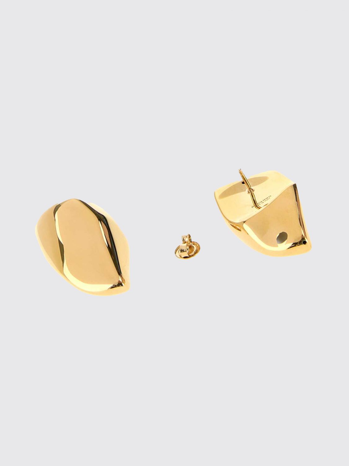 Bottega Veneta Women Chromed Silver Prisma Earrings Bottega Veneta BOTTEGA VENETA