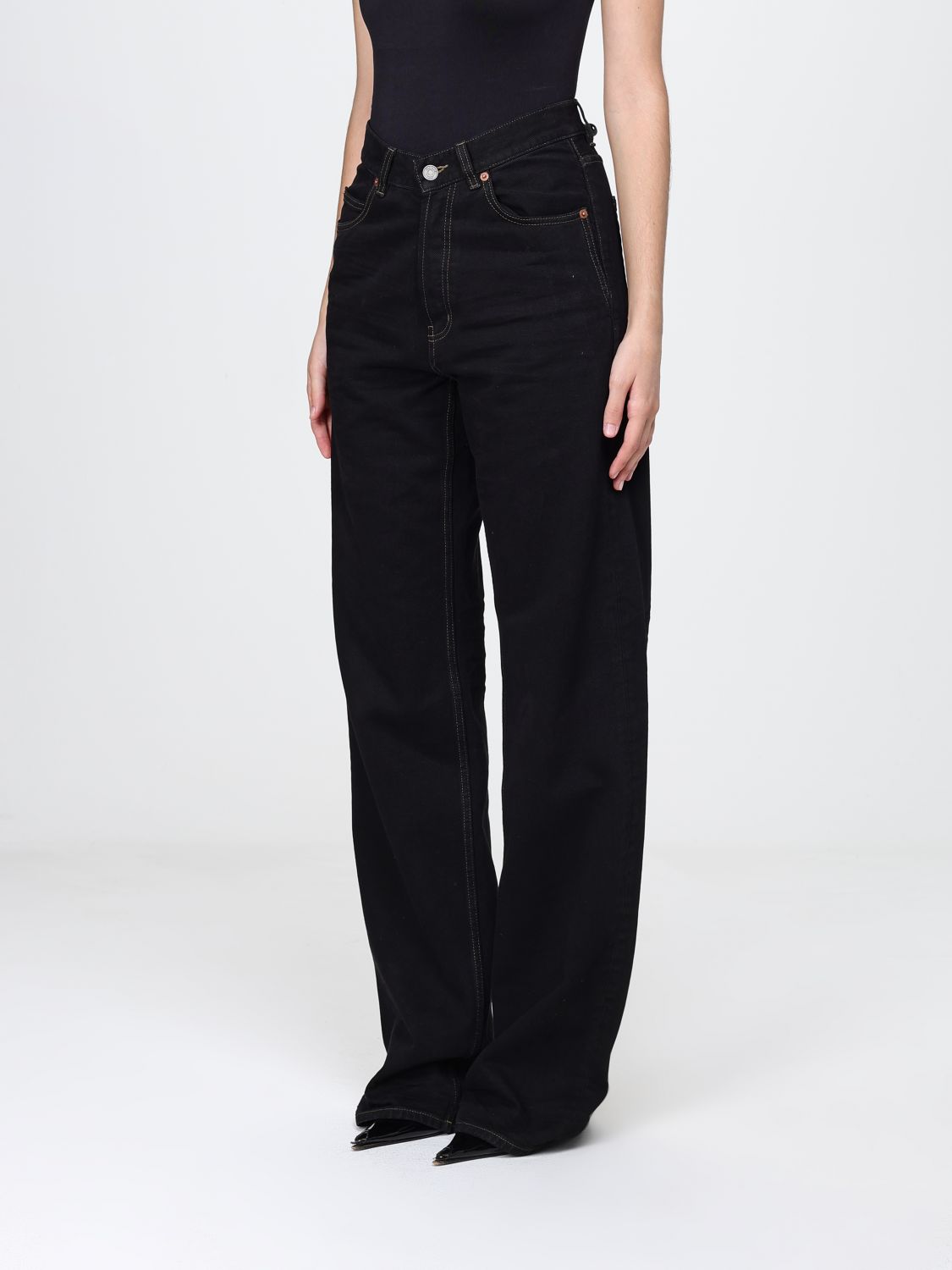Saint Laurent Jeans Woman Black SAINT LAURENT