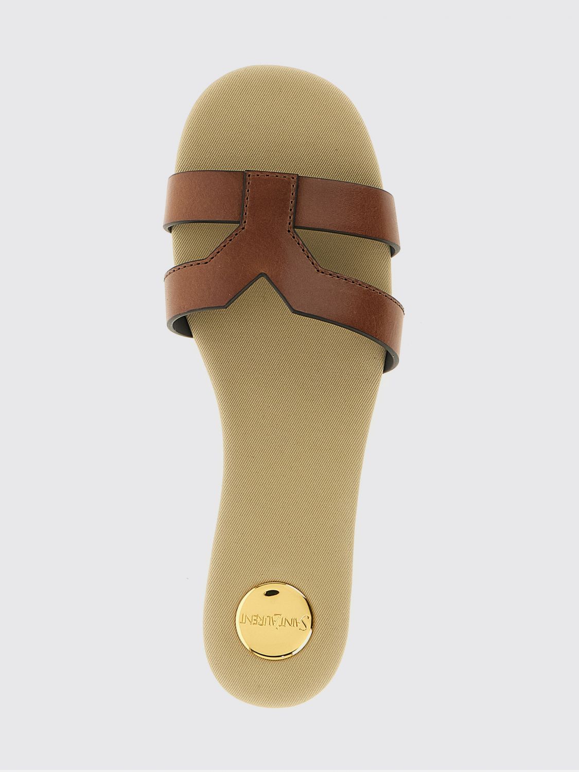 Saint Laurent Heeled Sandal Woman Brown SAINT LAURENT