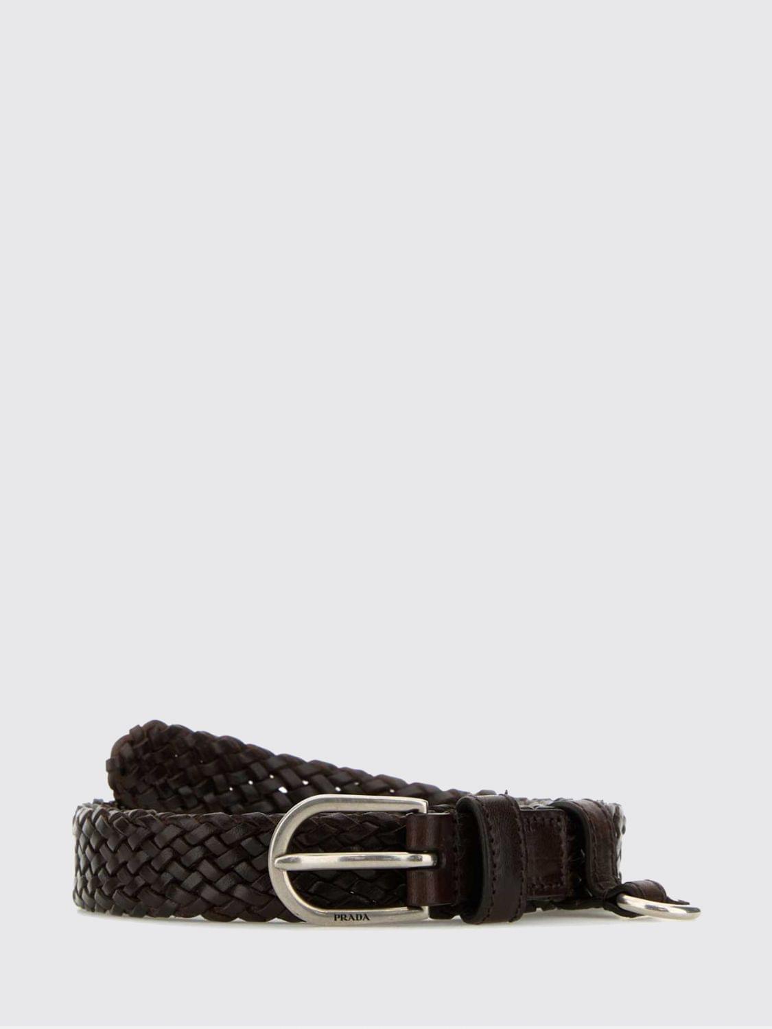 Prada Belt Woman Coffee PRADA