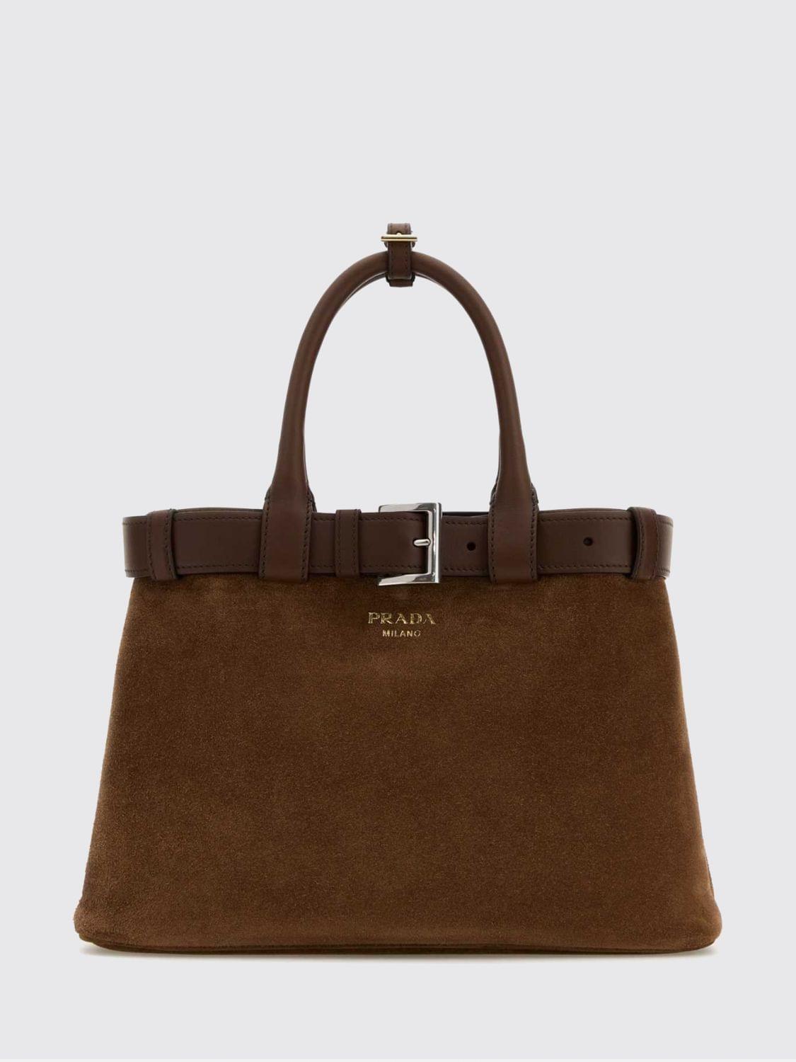 Prada Women Prada Women Medium Buckle Bag Prada In Suede PRADA
