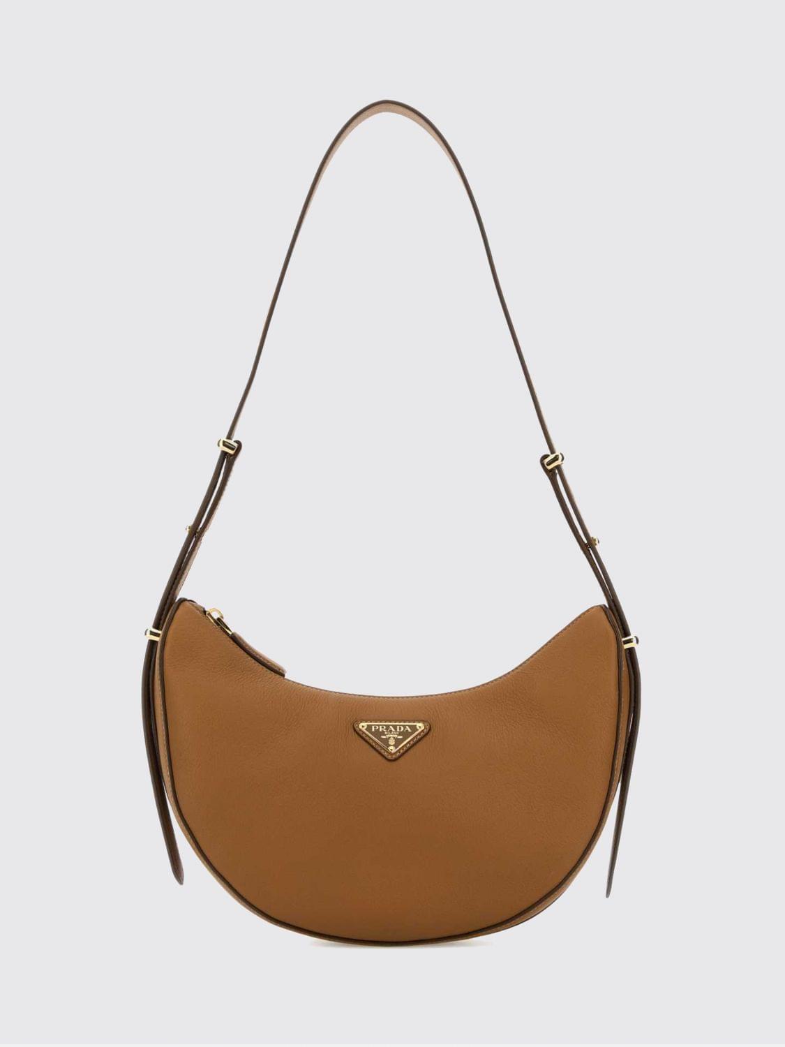 Prada Women Prada Women Leather Bag Prada With Triangle Logo PRADA