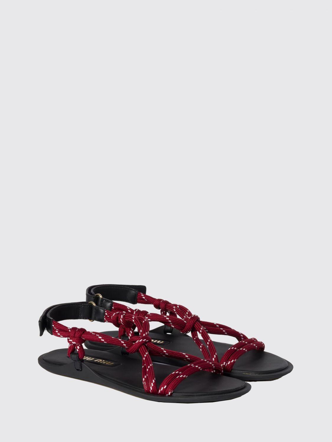 Miu Miu Heeled Sandal Woman Burgundy MIU MIU