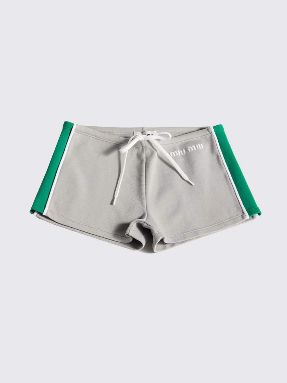 Miu Miu Shorts Woman Grey MIU MIU