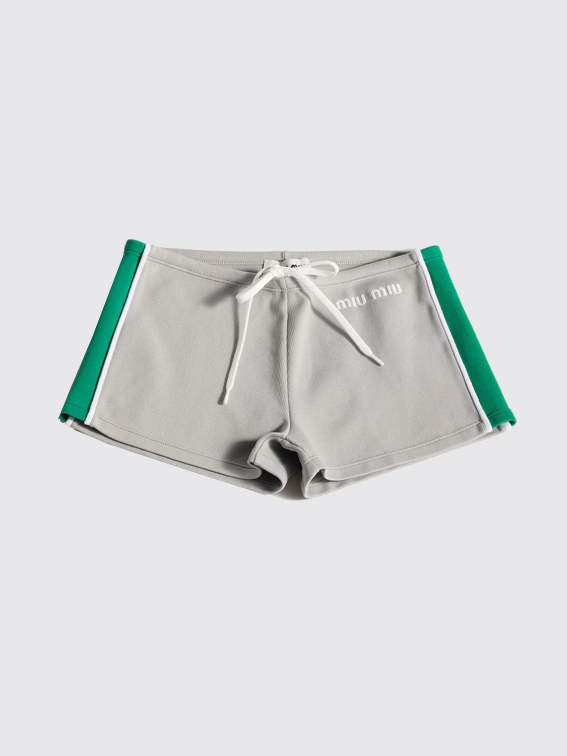 Miu Miu Shorts Woman Grey MIU MIU