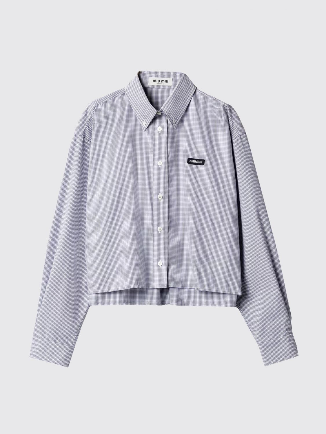 Miu Miu Shirt Woman Gnawed Blue MIU MIU