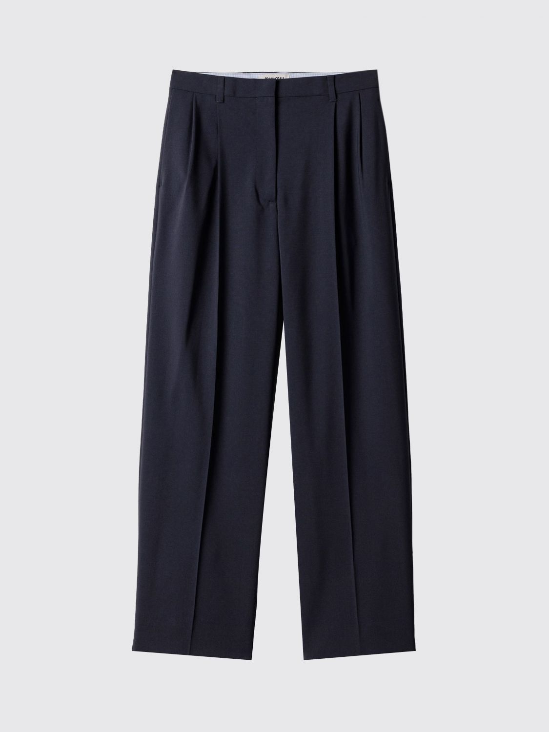 Miu Miu Pants Woman Blue MIU MIU