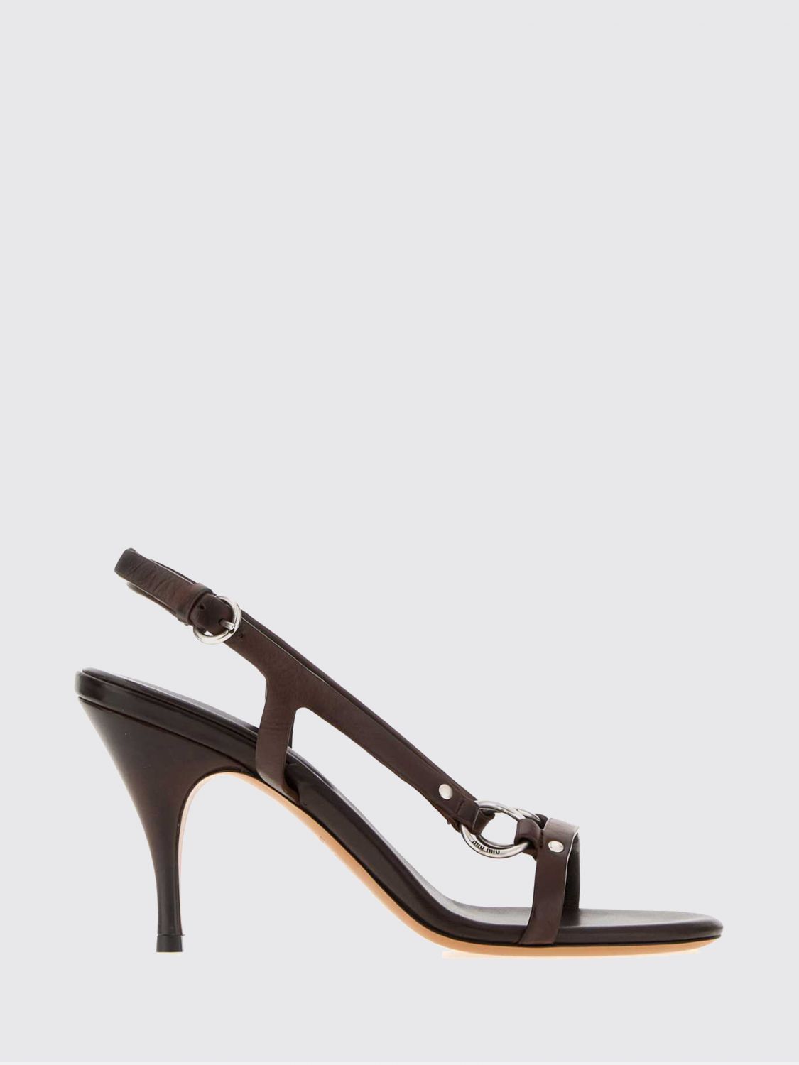 Miu Miu Heeled Sandal Woman Dark MIU MIU