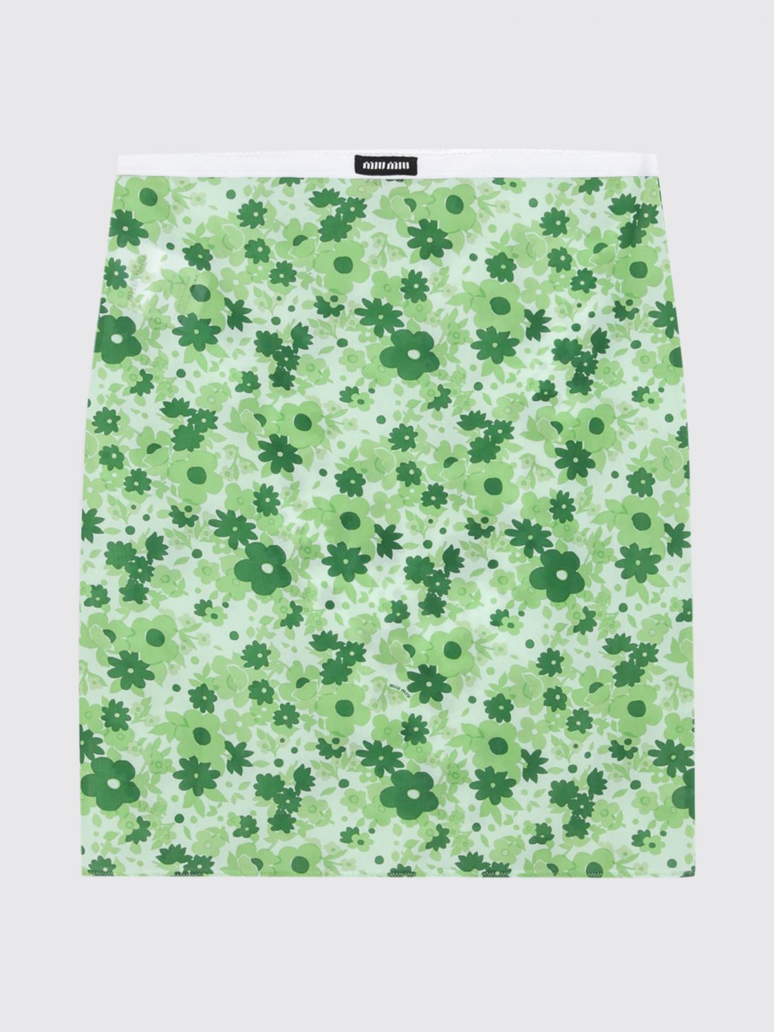 Miu Miu Skirt Woman Green MIU MIU