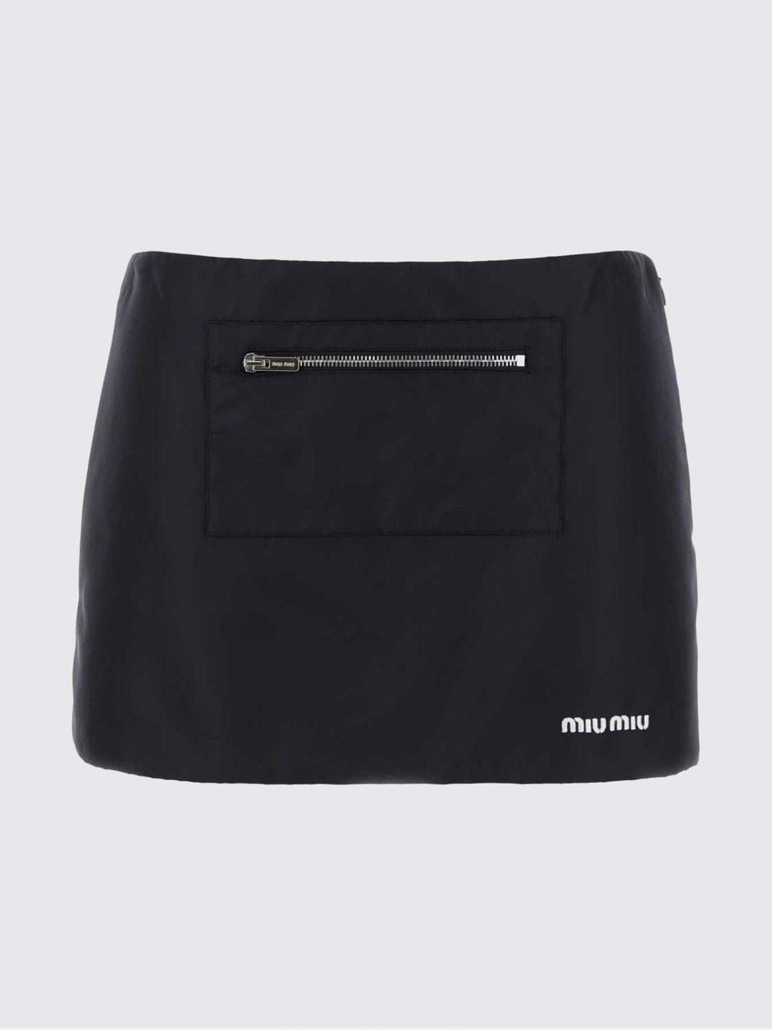 Miu Miu Skirt Woman Blue MIU MIU