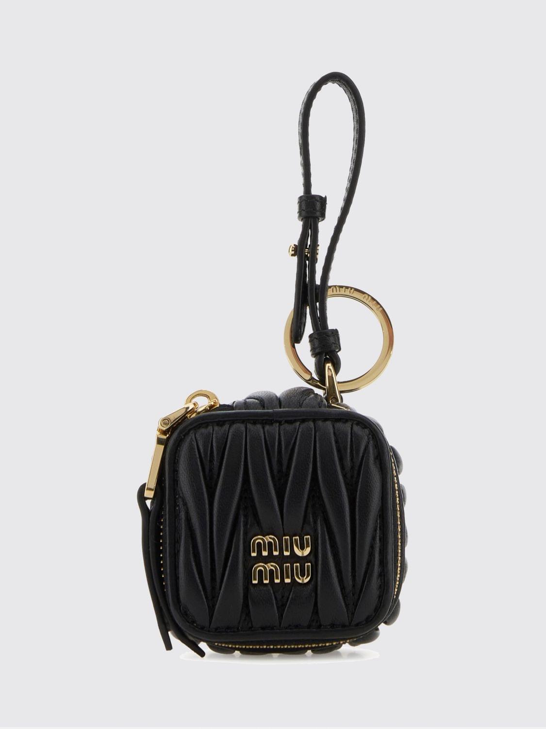 Miu Miu Key Chain Woman Black MIU MIU