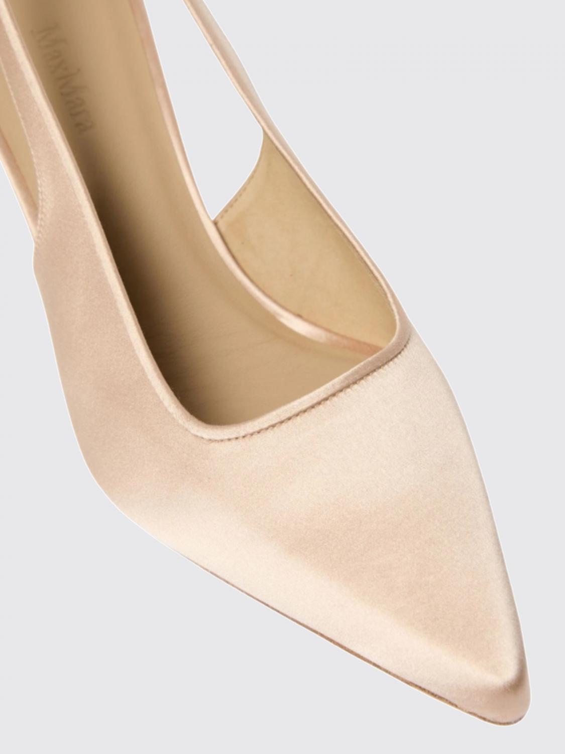 Max Mara Women Max Mara Airone Satin Slingback Pumps With Medium Stiletto Heel MAX MARA