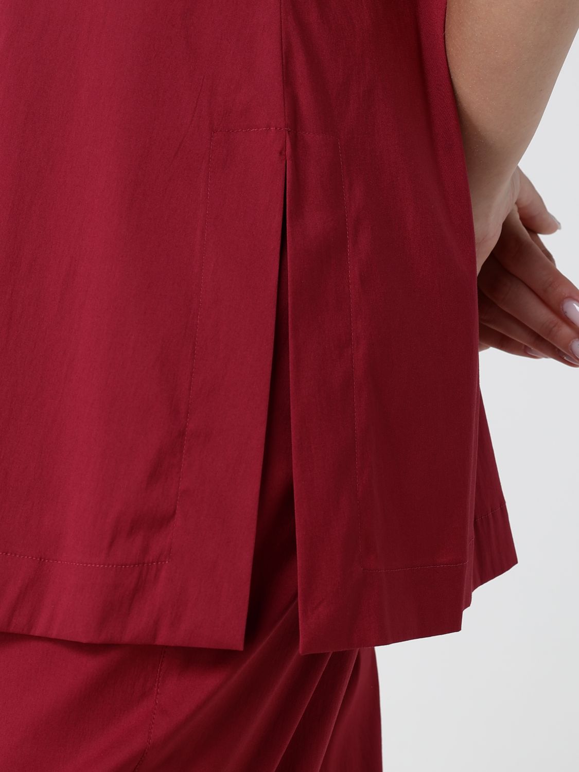 Max Mara Women Straight-Neck Off-Shoulder Top Max Mara In Stretch Cotton-Blend MAX MARA