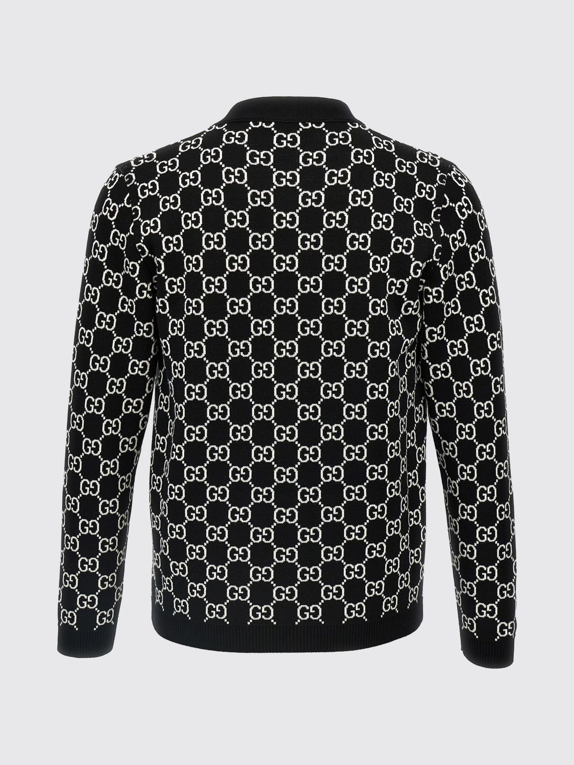 Gucci V-Neck Wool Cardigan With Gg Monogram GUCCI